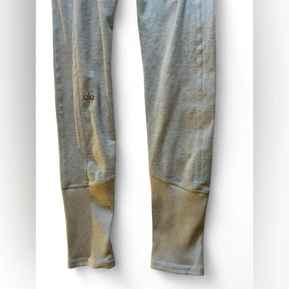 Alo Yoga High-Waist Alosoft Lounge Legging - Powder Blue/Grey Heather Small